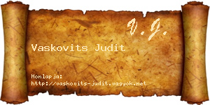 Vaskovits Judit névjegykártya